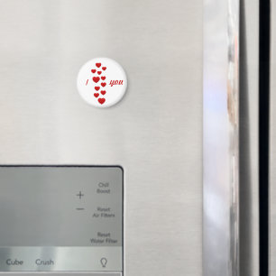 Íman namorados de corações vermelhos Eu te amo