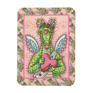 ÍMAN NAMORADOS DE FANTASIA CUPID DRAGON, CORAÇÃO E SETA