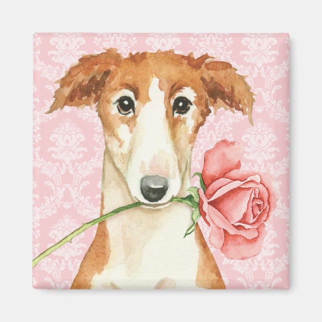 Íman Namorados Rosa de Borzoi (Frente)