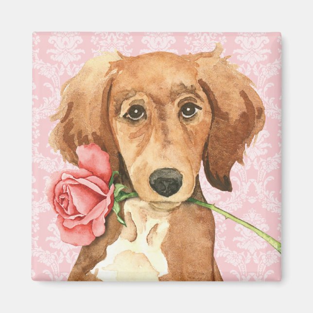 Íman Namorados Rosa Saluki (Frente)