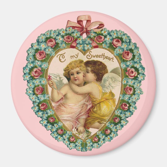 Íman Namorados Vintage afeta Cherubs (Frente)