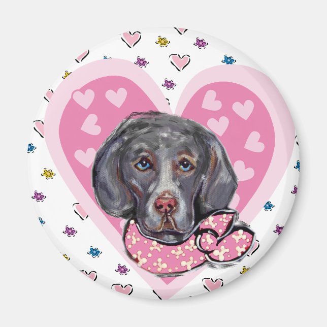 Íman Namorados Weimaraner (Frente)
