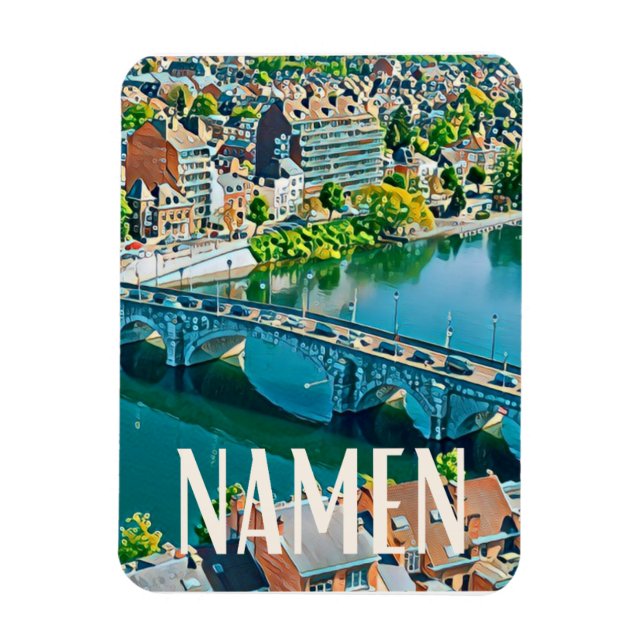 Íman Namur Belgique Photo Vintage (Vertical)