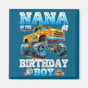 Íman Nana Do Menino Do Aniversário Caminhão Monstro Ani