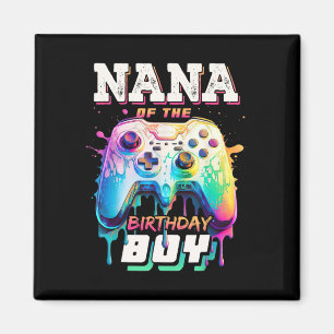Íman Nana Do Menino Do Aniversário Correspondendo ao Jo