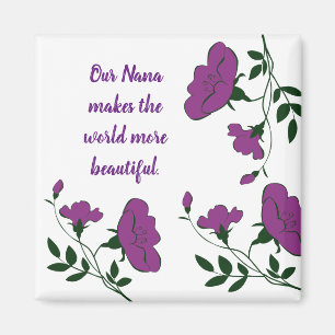 Íman Nana Floral Roxinha Avó