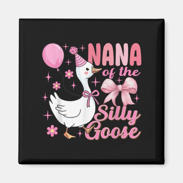 Íman Nana Goose No Aniversário Engraçado Que Correspond (Frente)