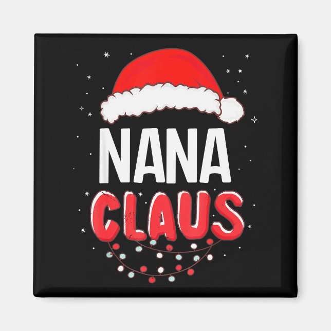 Íman Nana Santa Claus Christmas Matching Costume  (Frente)