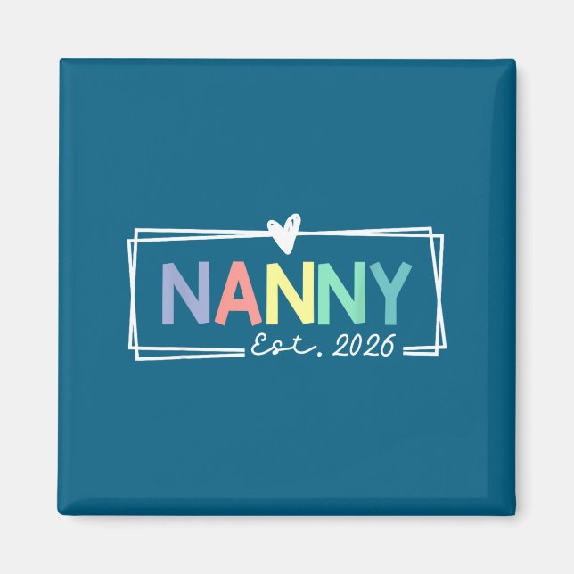 Íman Nanny Est 2026 Promoted To Grandma 2026 For Grandm (Frente)