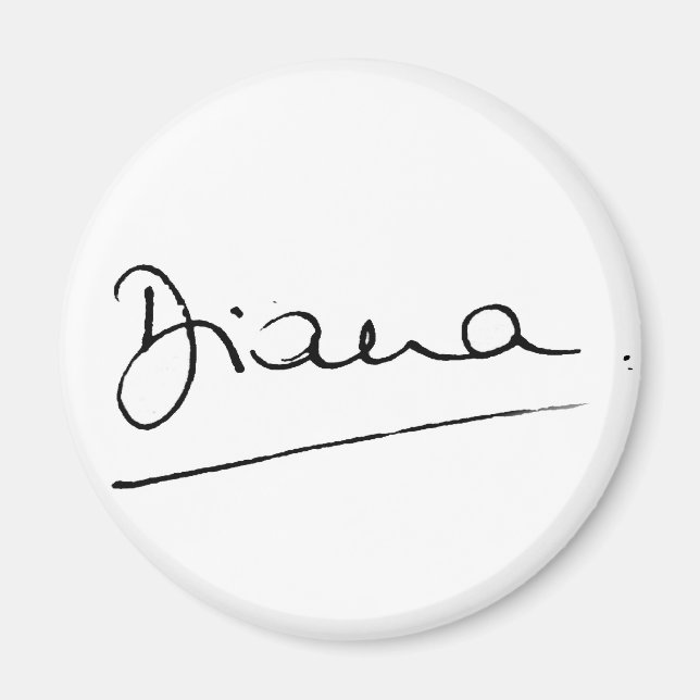 Íman Não. 34 A assinatura da princesa Diana. (Frente)