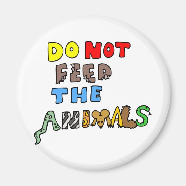 Íman Não alimente os animais (Frente)