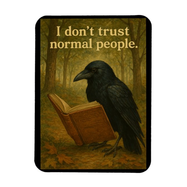Íman Não confio no pessoas Raven Magnet normal (Vertical)