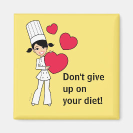 Íman Não desista da sua Imã de geladeira de dieta