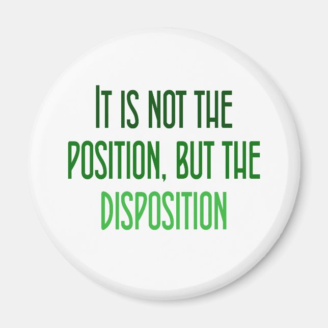 Íman Não é a posição, mas a disposição (Frente)