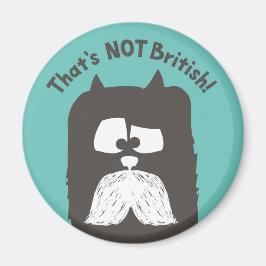 Íman "Não é britânico", gato-tom com bigode