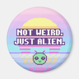 Íman Não é estranho. Apenas alienígena. Ímã de pixel ne