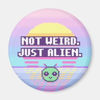 Íman Não é estranho. Apenas alienígena. Ímã de pixel ne