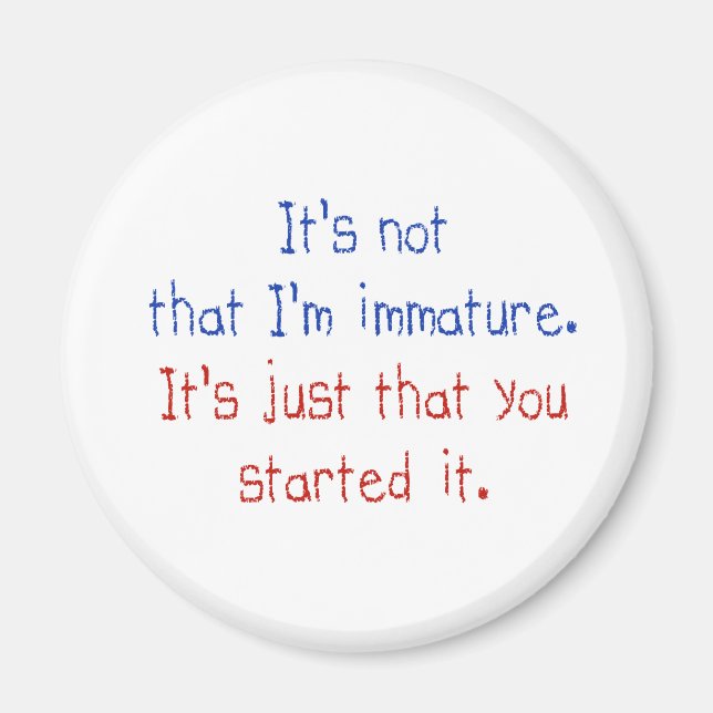 Íman Não é que eu seja imaturo (Frente)