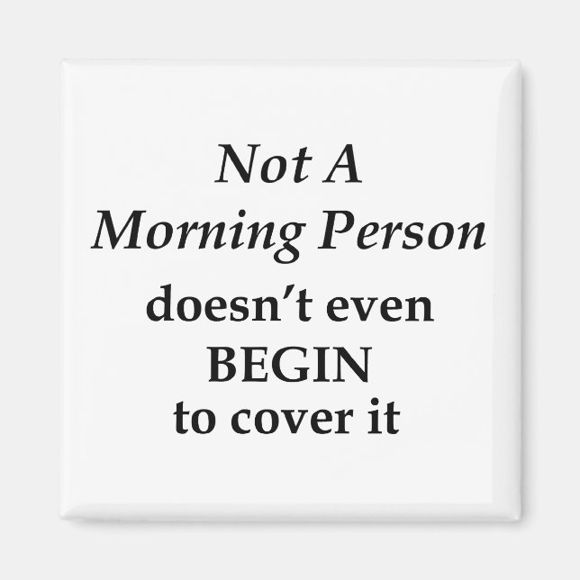 Íman Não É Uma Pessoa Da Manhã (Frente)