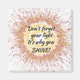 Íman Não esqueça seu Confetti Leve