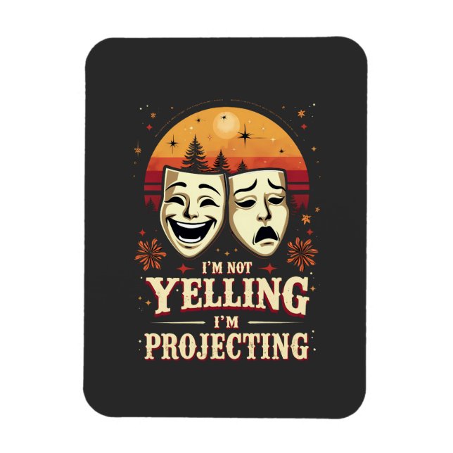 Íman Não estou gritando. Estou projetando teatro retrô (Vertical)