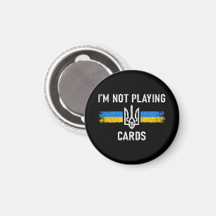 Íman Não estou jogando cartas - palavras Zelensky 2025