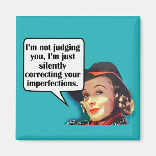 Íman Não estou julgando você... Mulher-retrora