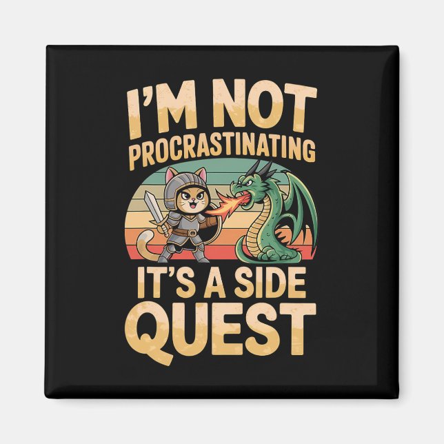 Íman Não estou procrastinando. É um Rpg Side Quest (Frente)