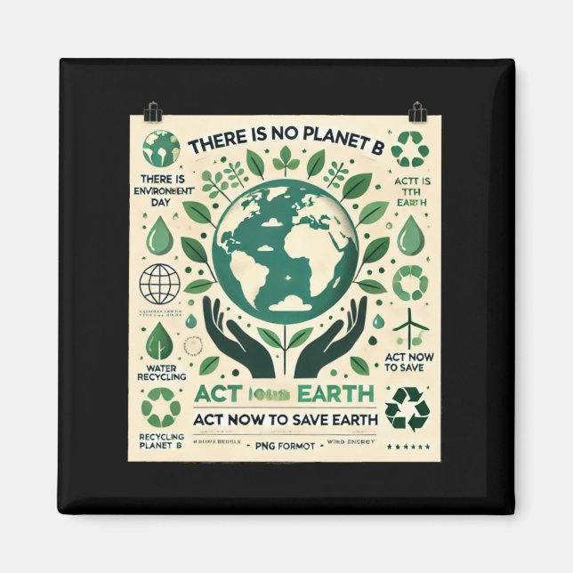 Íman Não Existe Planeta B Aja Agora Para Salvar a Terra (Frente)