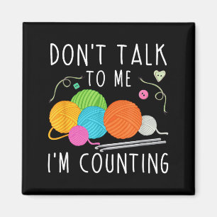 Íman Não Fale Comigo Estou Contando Crochet Tricô Diver