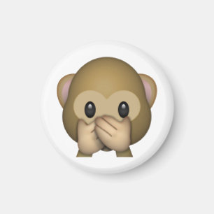 Íman Não fale nenhum macaco mau - Emoji