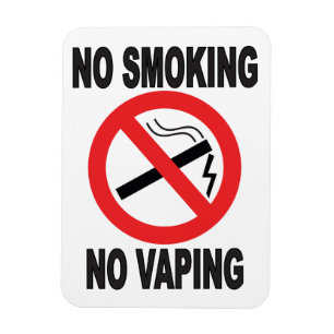 Íman Não fumadores nenhum sinal de aviso de Vaping