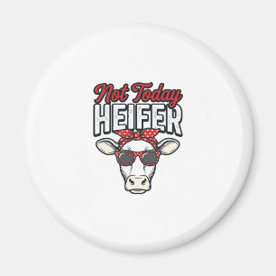 Íman Não Hoje Novilha Vaca Engraçada Design Vetorial Vi
