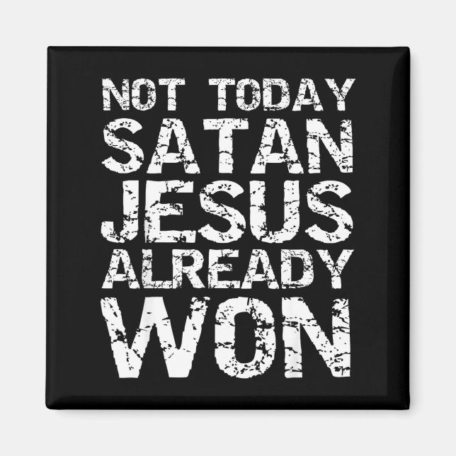 Íman Não Hoje Satanás Jesus Já Venceu Presente Cristão  (Frente)