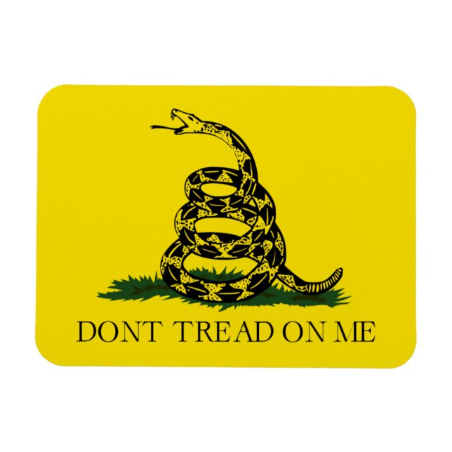 Íman Não lance a bandeira americana Gadsden (Horizontal)