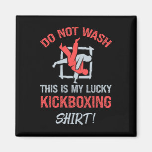 Íman Não Lave Esta É Minha Camisa de Kickboxing Sortuda