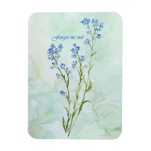 Íman Não me esqueças Flor de Jardim Personalizada Aquar