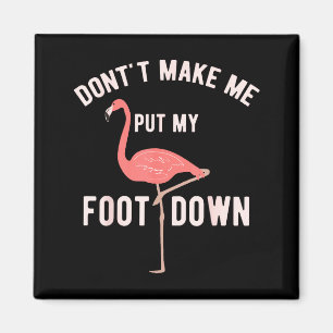 Íman Não Me Faça Colocar Meu Pé no Chão Flamingo Engraç