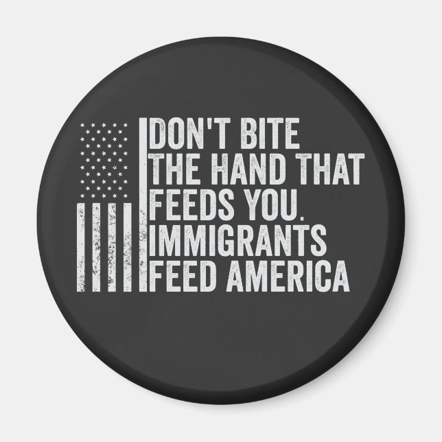 Íman Não morda a mão que te alimenta americano (Frente)