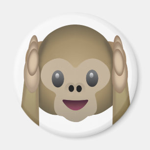 Íman Não ouça nenhum macaco mau Emoji