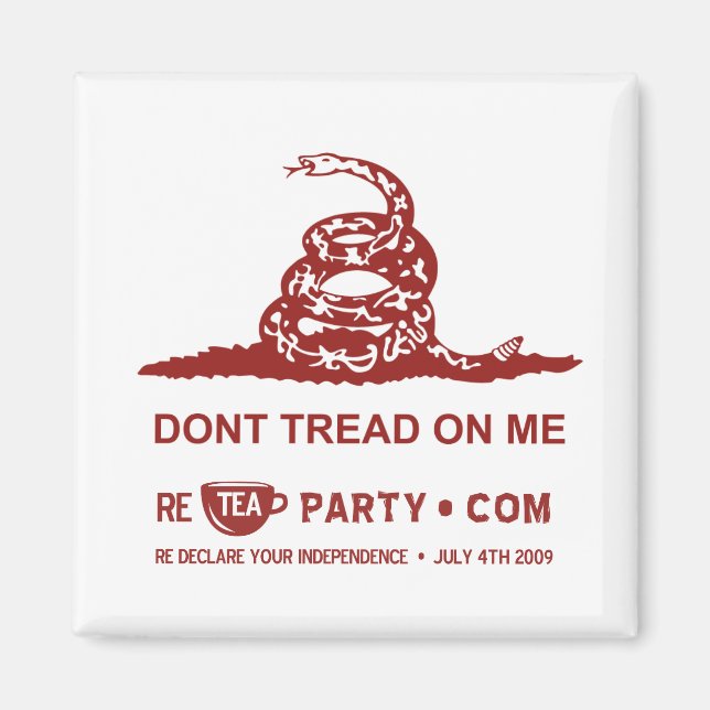 Íman Não Passe Em Mim O Magnetinho Do Tea Party (Frente)