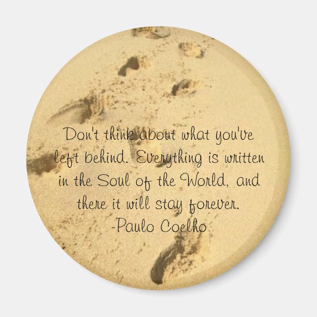 Íman Não pense no que você deixou atrás do ímã (Frente)