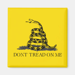 Íman Não pise em mim Bandeira Gadsden PRETA AMARELA