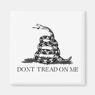 Íman Não pise em mim Bandeira Gadsden PRETO BRANCO
