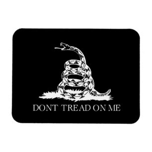 Íman Não pise em mim Bandeira Gadsden PRETO E BRANCO