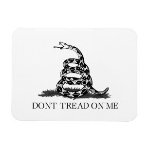 Íman Não pise em mim Bandeira Gadsden PRETO E BRANCO