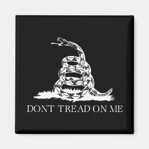 Íman Não pise em mim Bandeira Gadsden PRETO E BRANCO