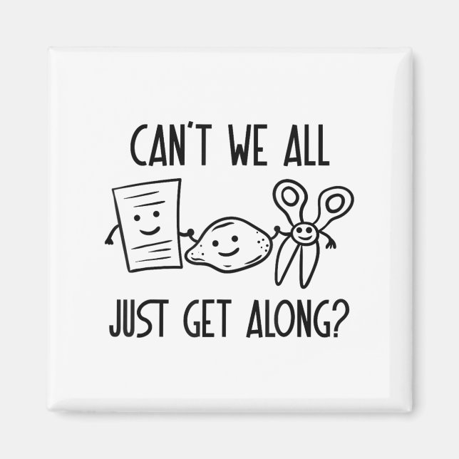 Íman Não podemos nos meter com tesouras de papel (Frente)