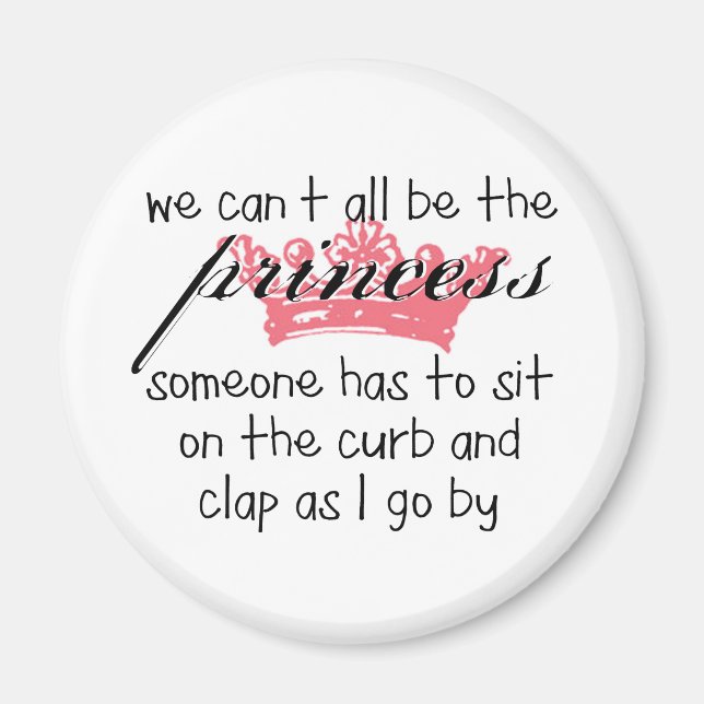 Íman Não podemos ser todos a princesa (Frente)