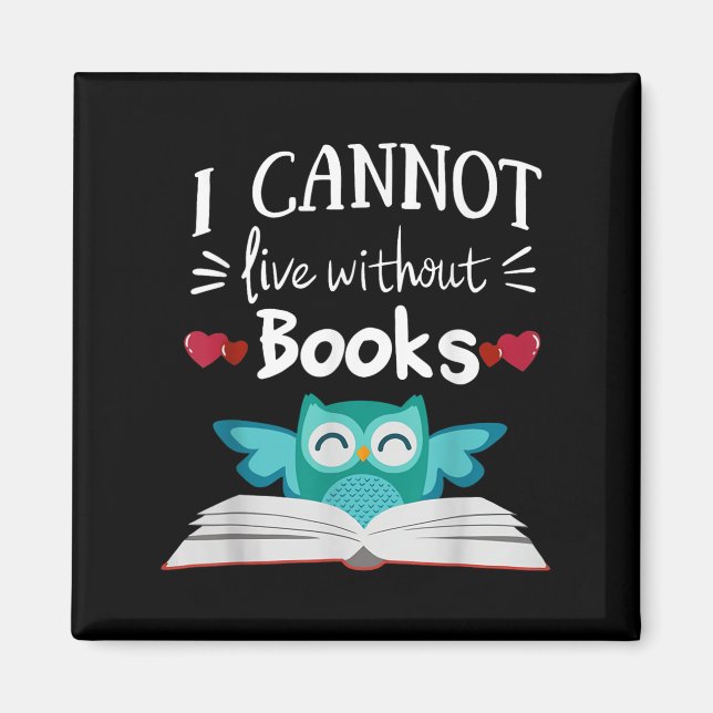 Íman Não Posso Viver Sem Livros Coruja  (Frente)